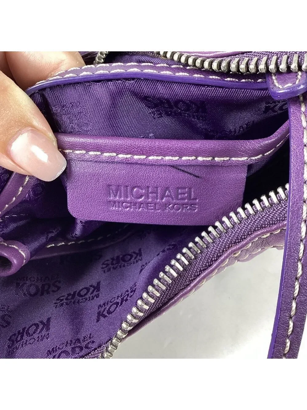 Michael Kors Purple Leather Women's Bag‎